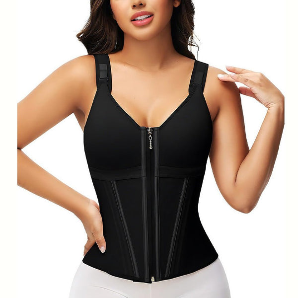 Mesh 17 Steel Bone Push - Up Shapewear Corset for Women - Aurelle StudioAurelle StudioAurelle StudioSU00008472-Black-XXSBlackXXS
