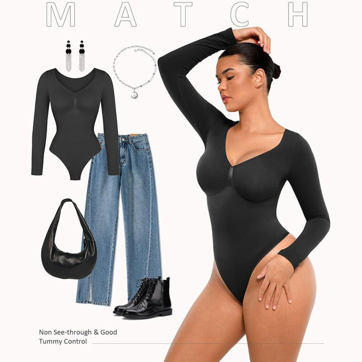 Womens Shapewear Bodysuit - Aurelle StudioAurelle StudioAurelle StudioSU00052110-Black-S.BlackS.